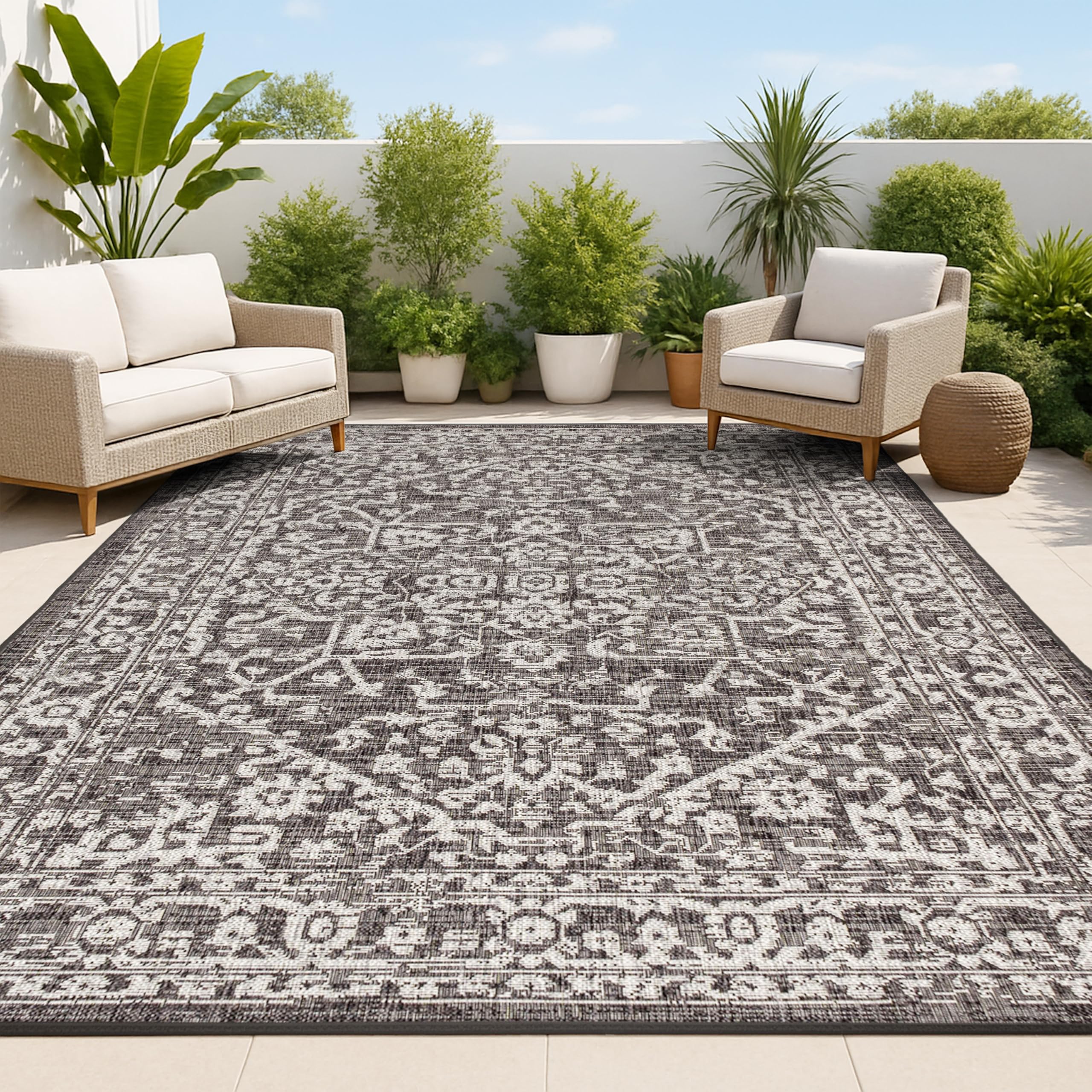 Amazon.com: JONATHAN Y Boho Medallion Indoor Outdoor Area